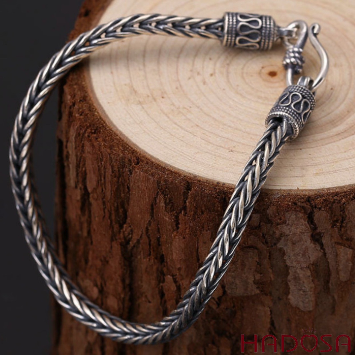 Lắc tay nam cao cấp bạc Thái