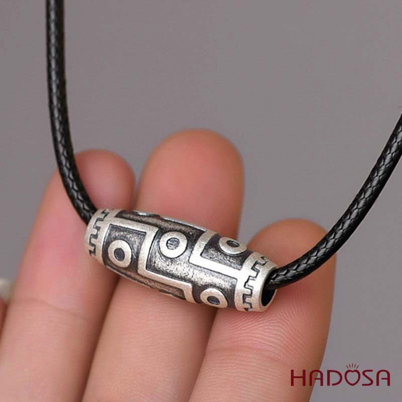 Mặt Dây Chuyền Nam Bạc Hình Dzi