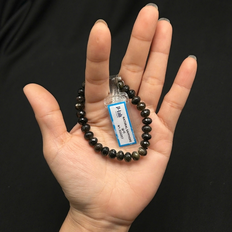 Vòng đá Sapphire mài giác 7.5mm cao cấp