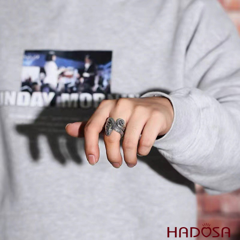 Nhẫn nam bạc Thái hình Rồng