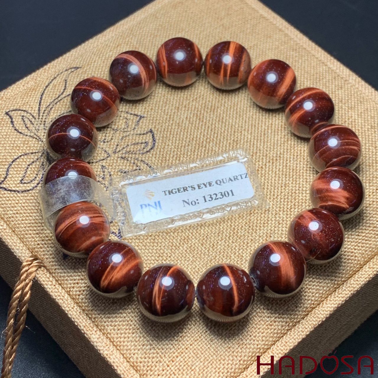 Vòng Thạch Anh Mắt Hổ Nâu Đỏ 12mm đặc biệt cao cấp chuẩn 6A