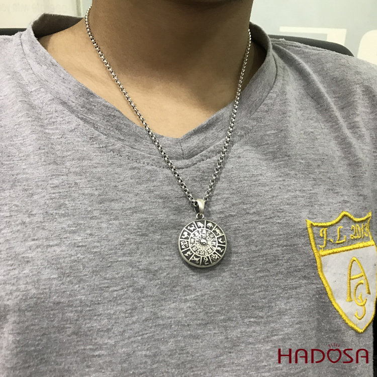 Mặt dây chuyền bạc Thái Thập Nhị Thần Bát Bảo