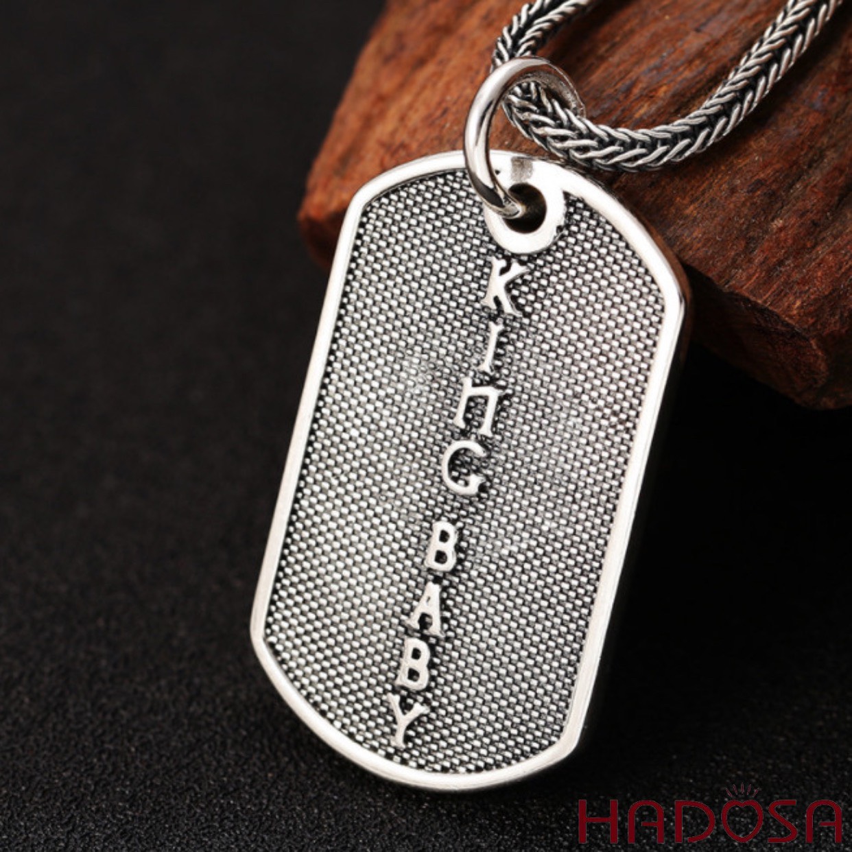 Mặt dây chuyền bạc nam 43x26mm