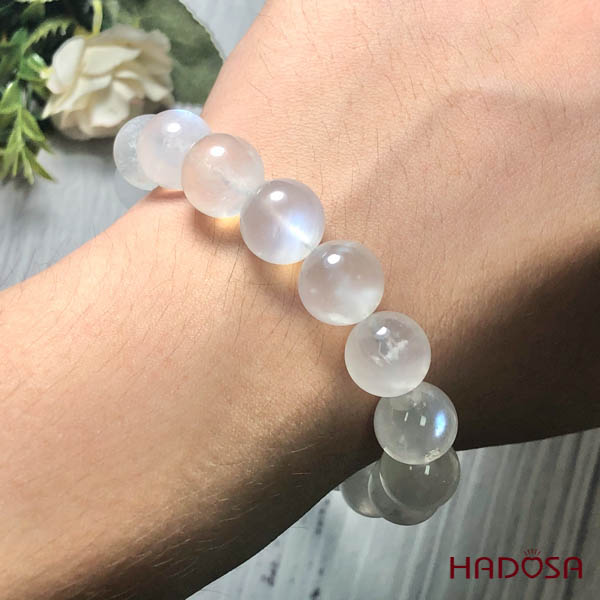 Vòng đá Mặt Trăng 12mm cao cấp chuẩn 5A