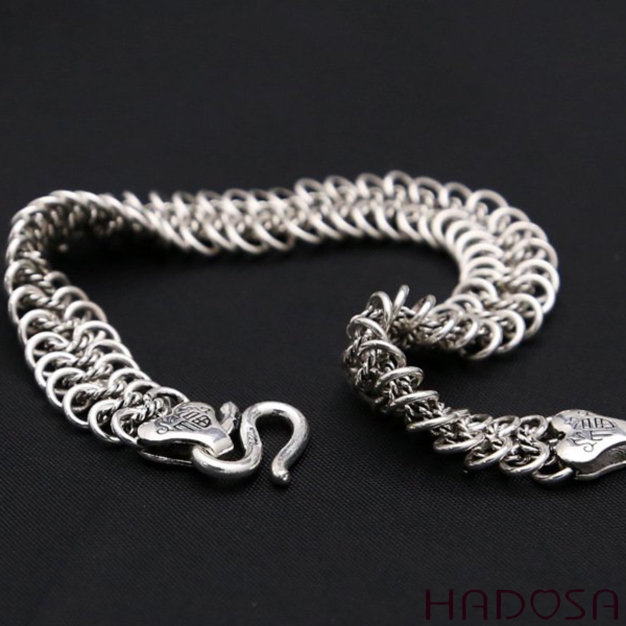 Lắc tay bạc nam mắt xích