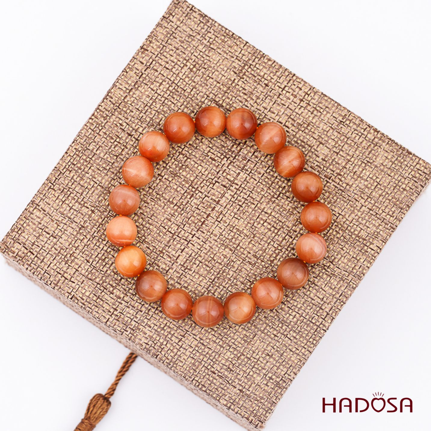 Vòng đá Mắt Hổ nâu đỏ 10mm đặc biệt cao cấp chuẩn 6A