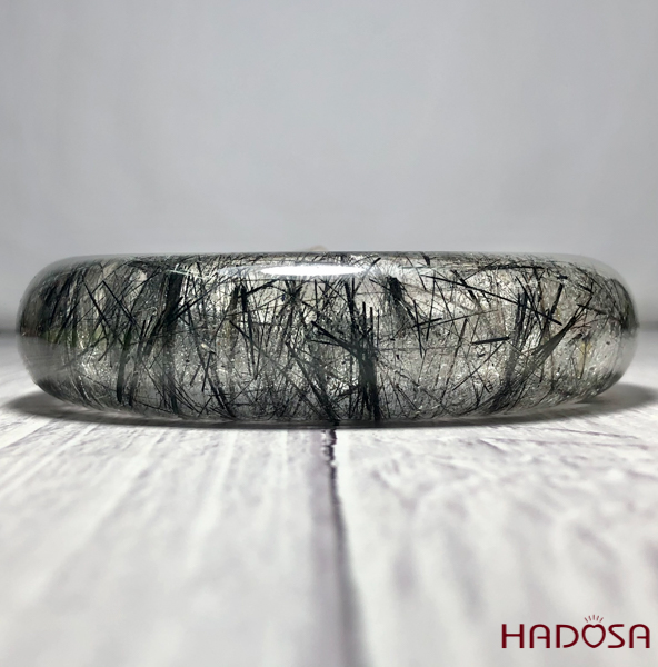 Vòng kiềng thạch tóc đen ni 59 đặc biệt cao cấp chuẩn 6A(-)