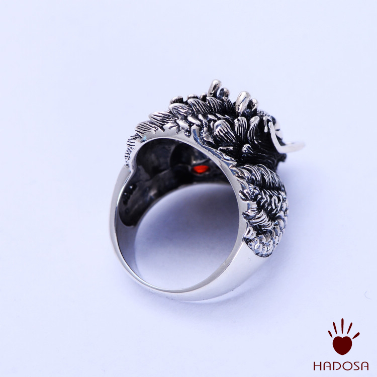 Nhẫn bạc Thái đầu Rồng