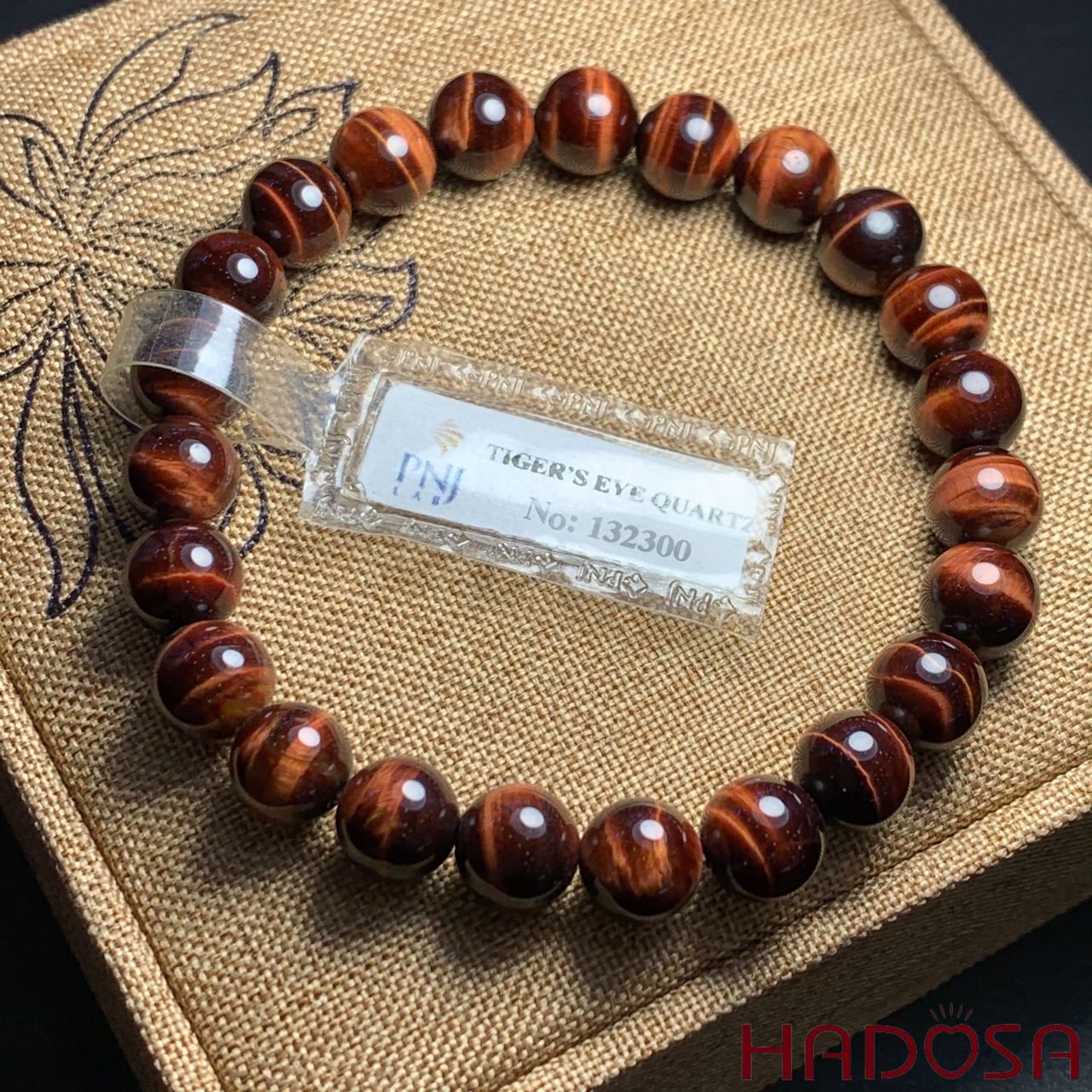 Vòng Thạch Anh Mắt Hổ Nâu Đỏ 8mm cao cấp chuẩn 6A