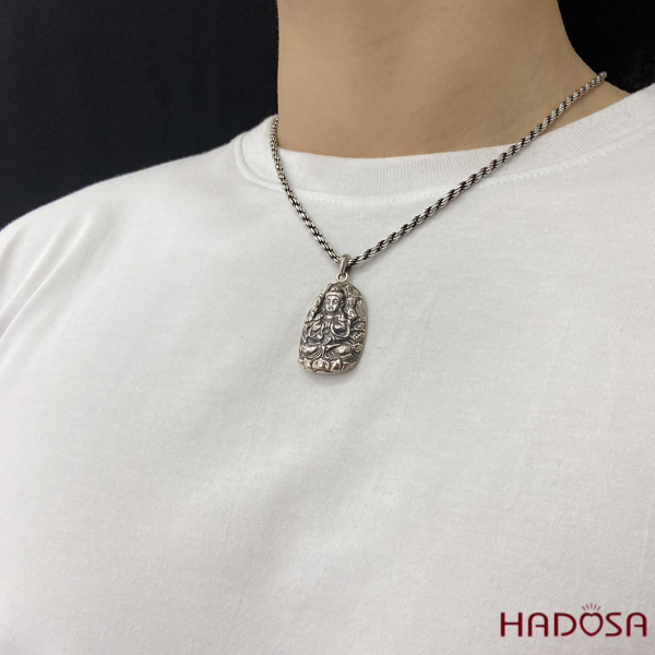 Mặt dây chuyền bạc Thái Phật bản mệnh Thiên Thủ Thiên Nhãn (Tý)