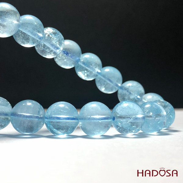 Vòng đá Topaz xanh 10mm cao cấp chuẩn 5A