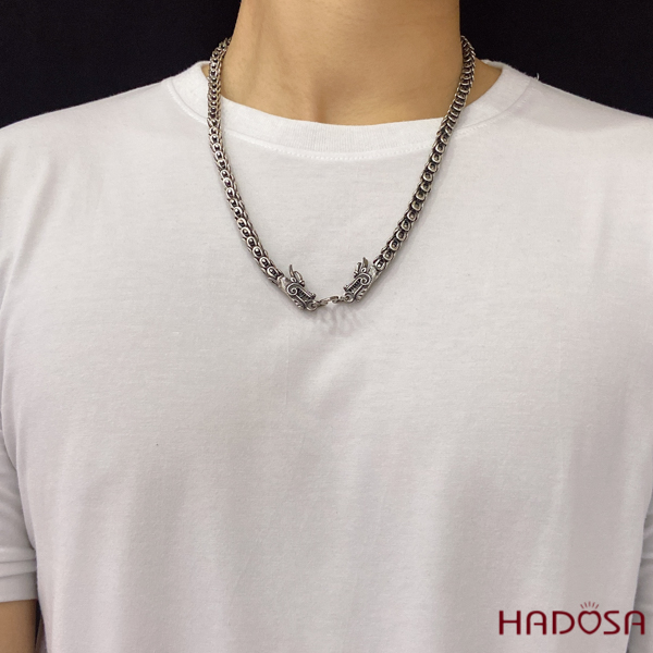 Dây chuyền vảy Rồng bạc Thái cho nam