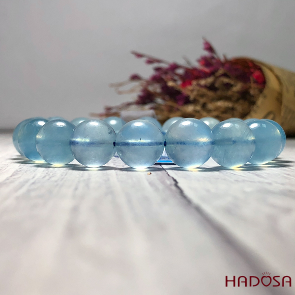 Vòng tay Aquamarine 11mm cao cấp chuẩn 6A