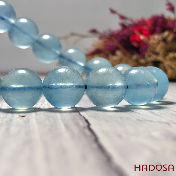 Vòng tay Aquamarine 11mm cao cấp chuẩn 6A