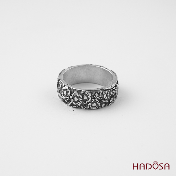 Nhẫn Nam Bạc Thái Hoa Điểu Tự Nhiên