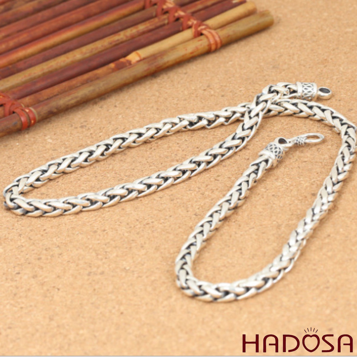 Vòng cổ nam chất bạc Thái