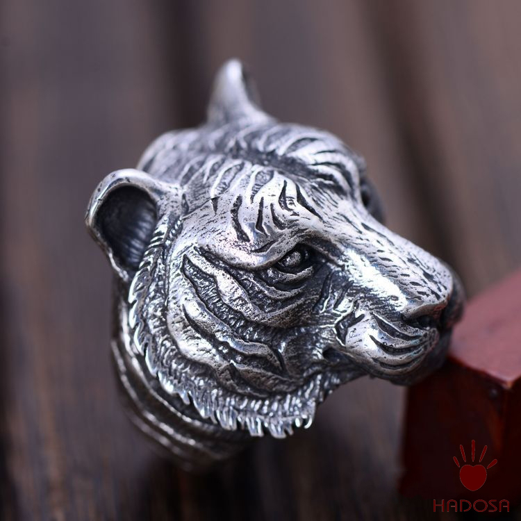 Nhẫn bạc đầu hổ bạc Thái