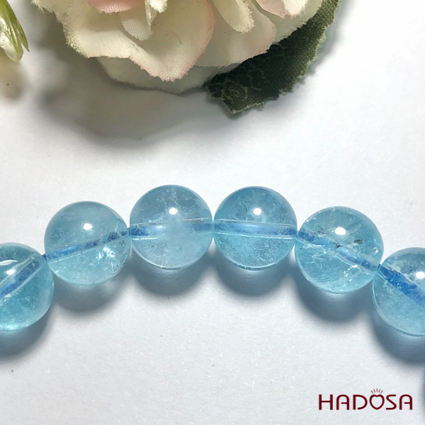 Vòng đá Topaz xanh 10mm cao cấp chuẩn 5A