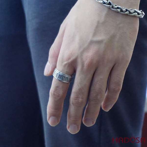 Nhẫn nam bạc Thái La Mã