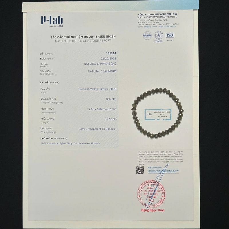 Vòng đá Sapphire mài giác 7mm cao cấp