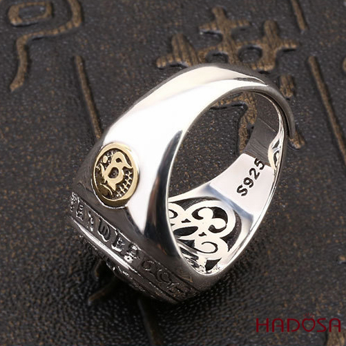 Nhẫn bạc Thái Phật bản mệnh Hư Không Tạng (Sửu, Dần)