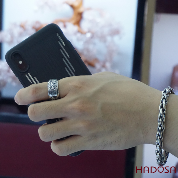 Nhẫn bạc nam tứ linh bạc Thái cao cấp