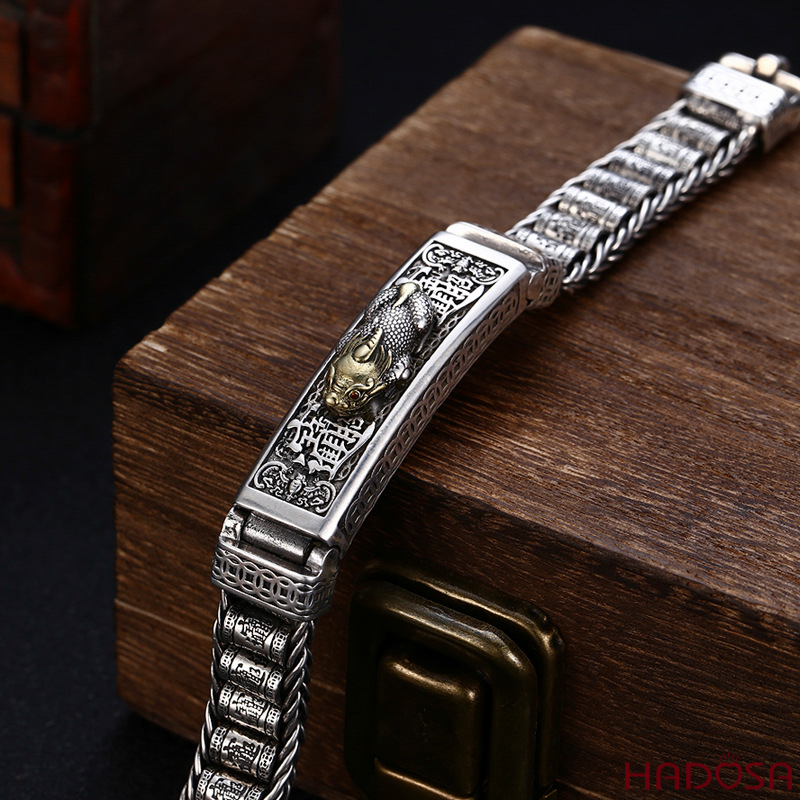 Lắc tay trụ Kinh Luân Tỳ Hưu bạc Thái