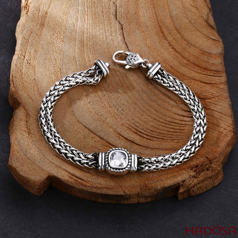 Lắc tay đôi bạc Thái