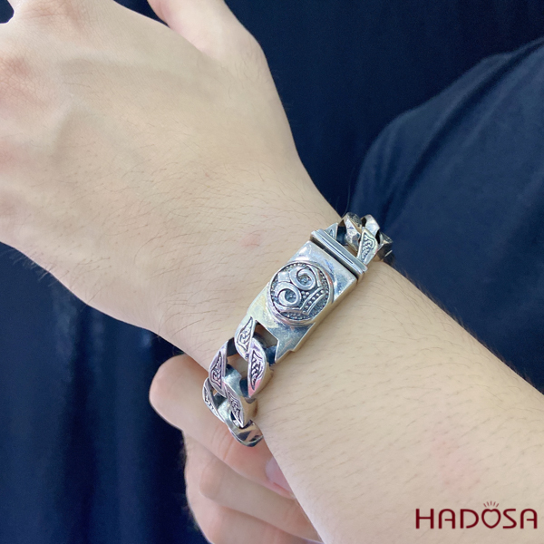 Lắc tay nam bạc Thái 925 đầu Báo