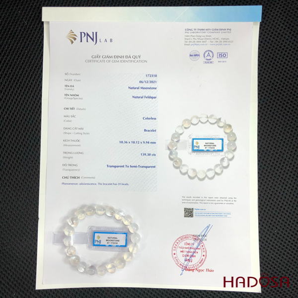 Vòng đá Mặt Trăng 10mm cao cấp chuẩn 8A