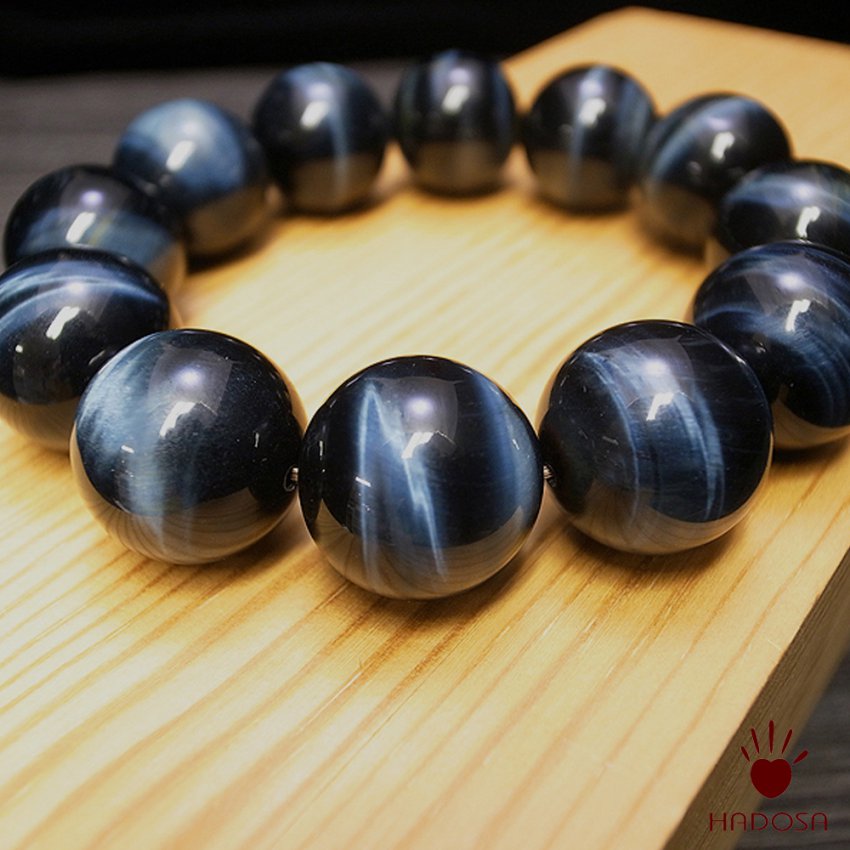 Vòng Đá Mắt Hổ Xanh Đen 18 ly chuẩn 5A