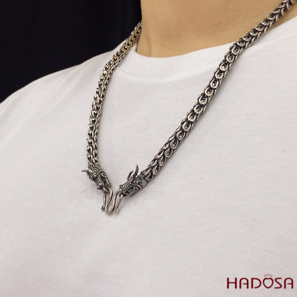 Dây chuyền vảy Rồng bạc Thái cho nam