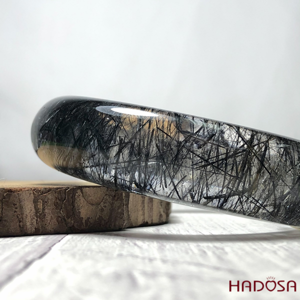 Vòng kiềng thạch tóc đen ni 59 đặc biệt cao cấp chuẩn 6A(-)