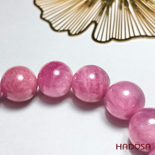 Vòng Ruby hồng tươi đẹp 10mm cao cấp