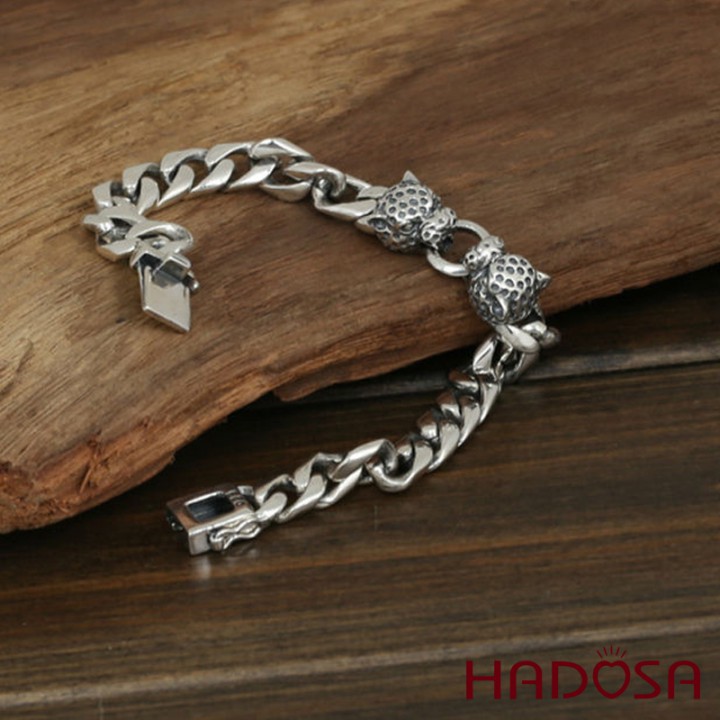 Lắc tay bạc nam đầu Cọp