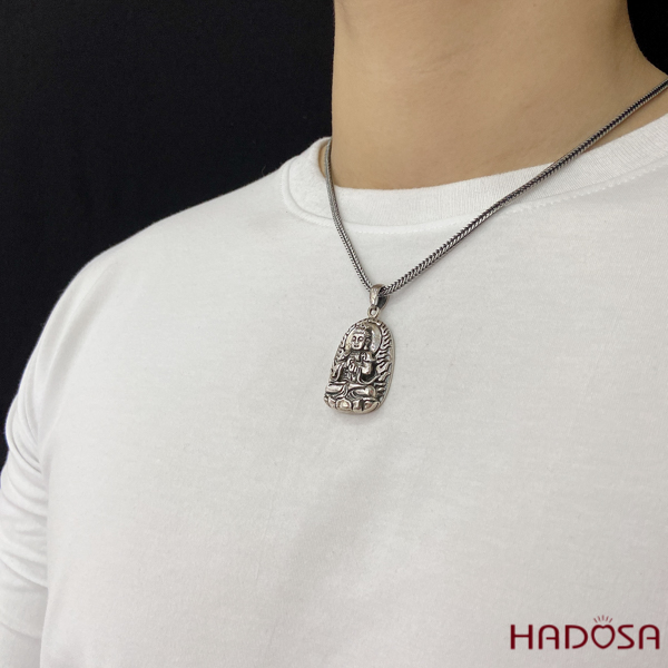 Mặt dây chuyền bạc Phật Thái bản mệnh Như Lai Đại Nhật (Mùi - Thân)