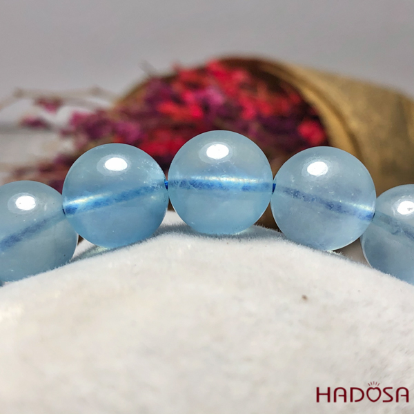 Vòng tay Aquamarine 11mm cao cấp chuẩn 6A