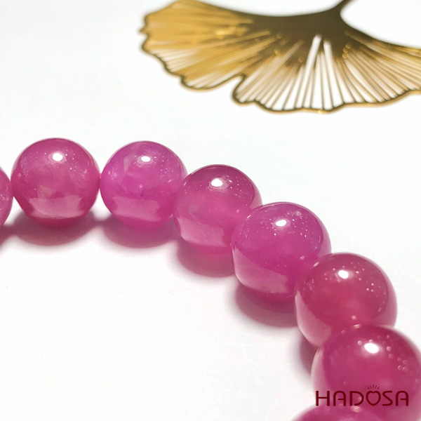 Vòng Ruby Thái hồng đẹp ánh sao 12mm đặc biệt cao cấp