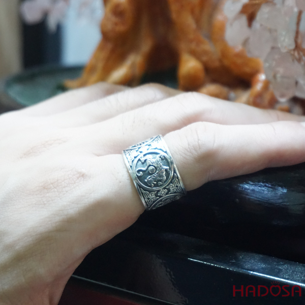 Nhẫn nam bạc Thái Tứ Linh