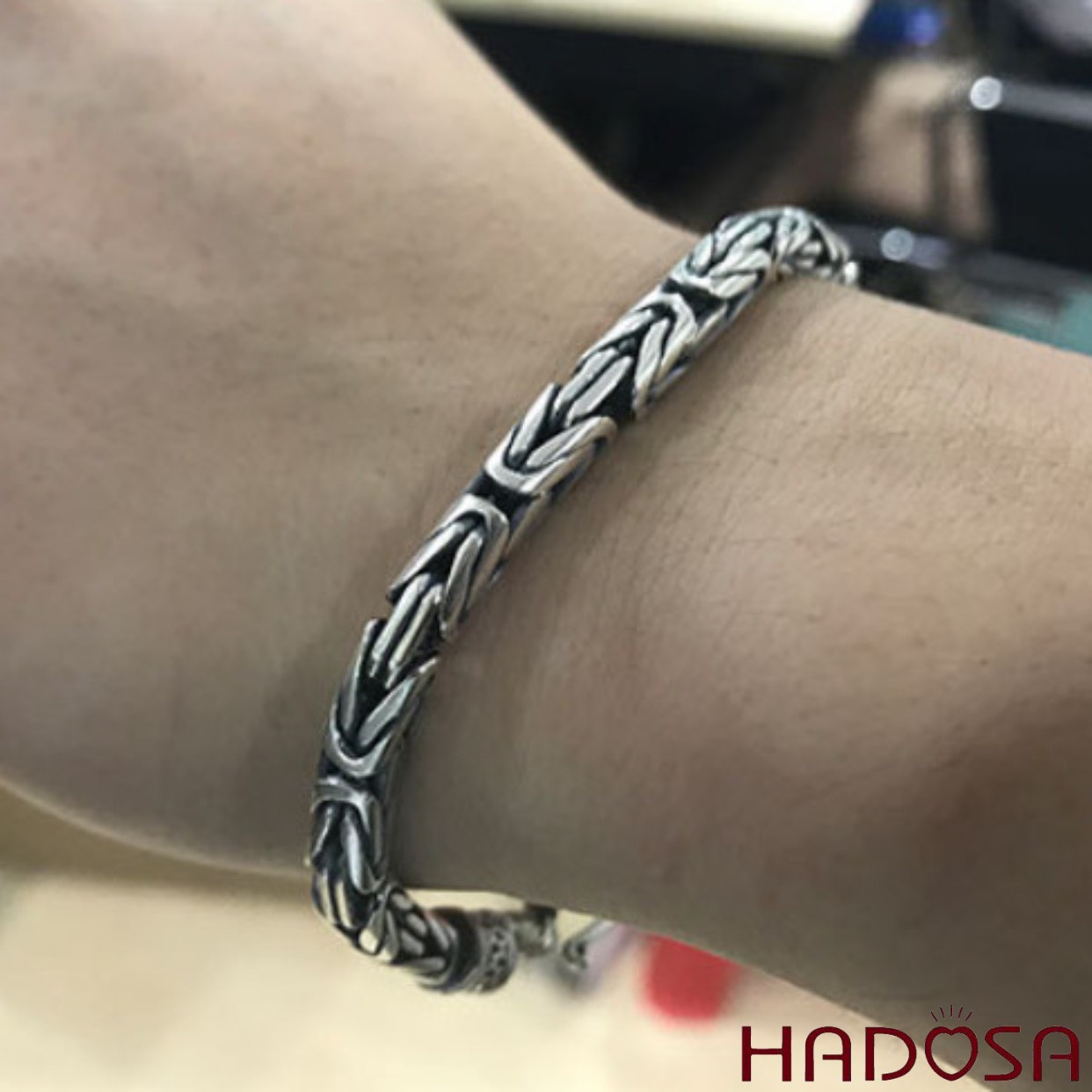 Mẫu lắc tay bạc nam đẹp bạc Thái