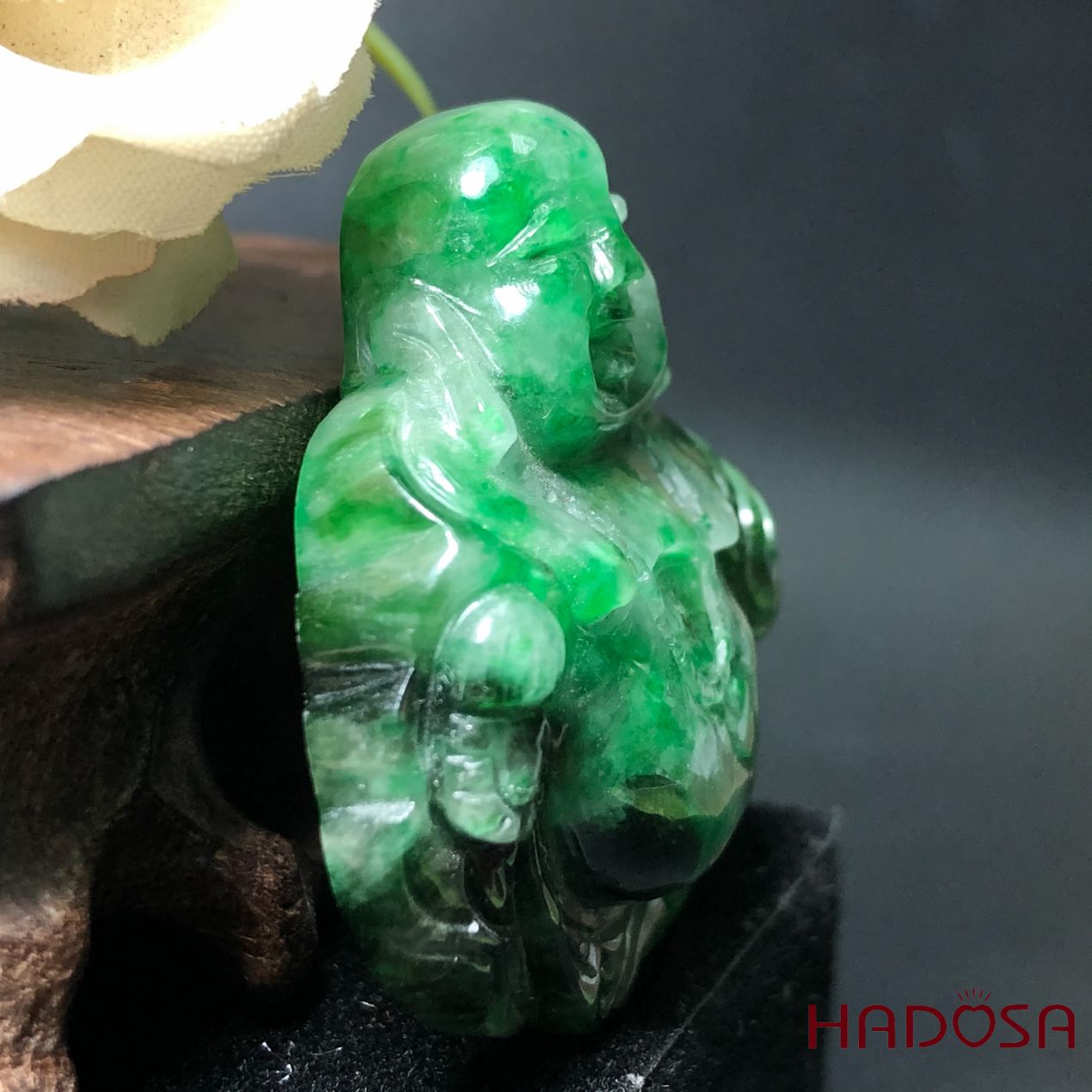 Mặt Phật Di lạc Cẩm Thạch Phỉ thúy cao cấp