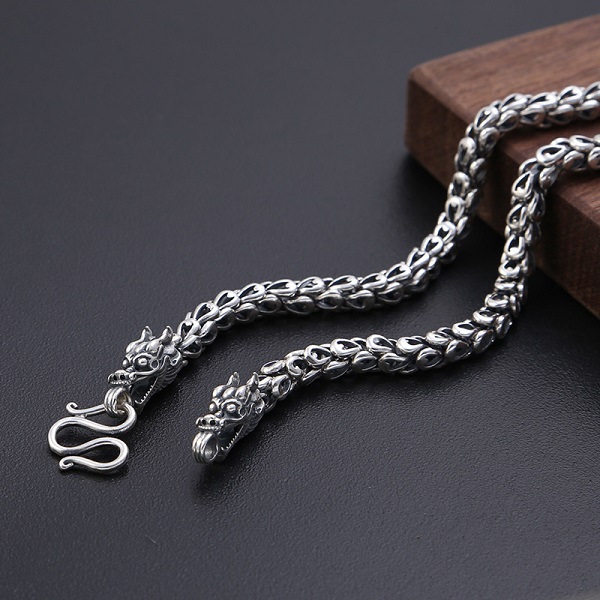 Dây chuyền vảy Rồng bạc Thái cho nam