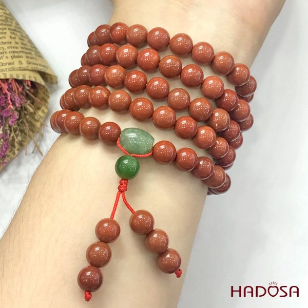Chuỗi 108 hạt Ngọc Bích đỏ Jasper 8mm