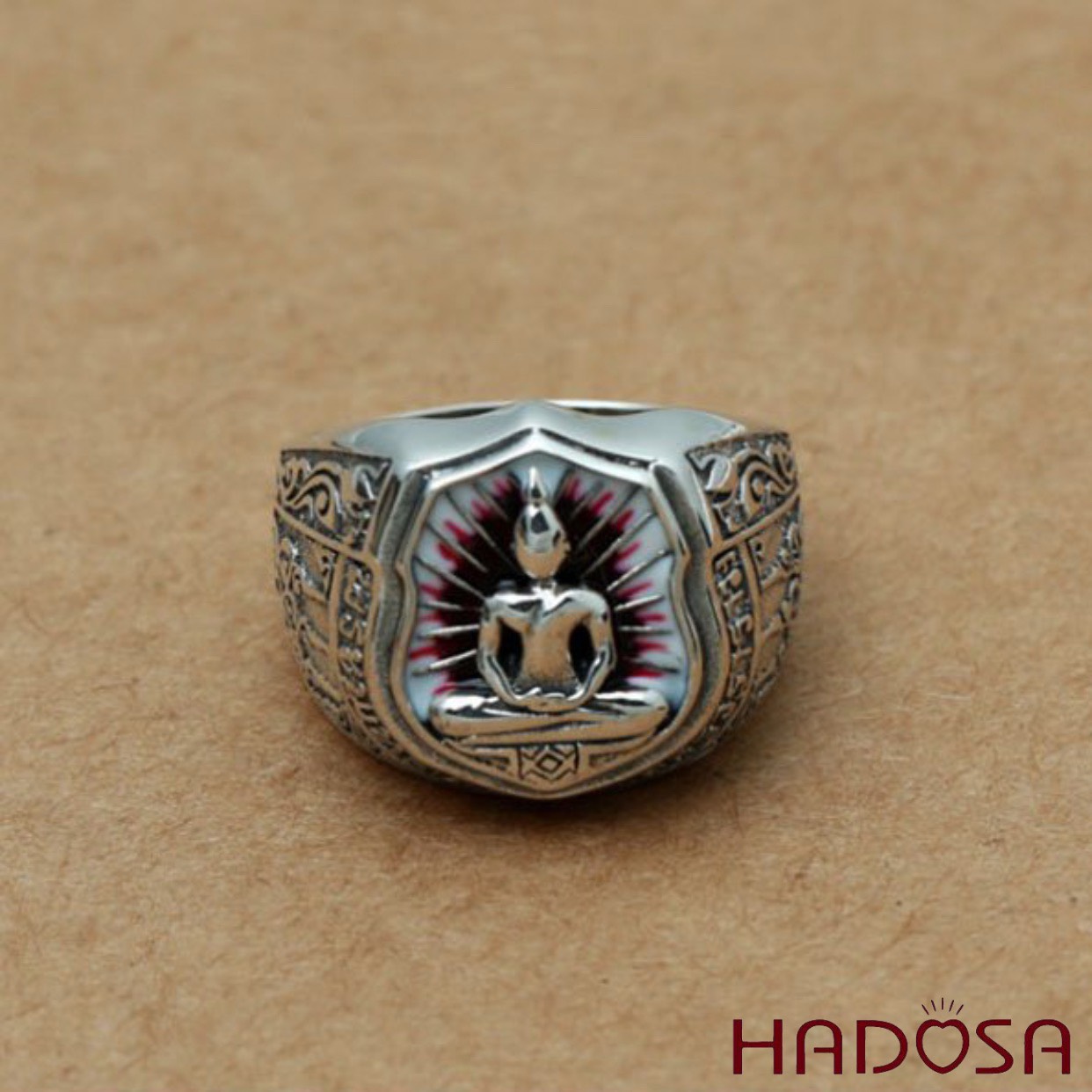 Nhẫn Phật tổ bạc Thái