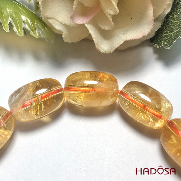 Vòng Thạch anh vàng lu thống 10x14mm 4A