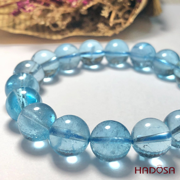 Topaz xanh 8mm 7A cao cấp