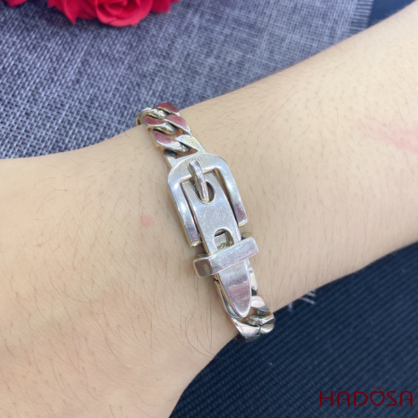 Lắc bạc nam 1 cây khóa Belt