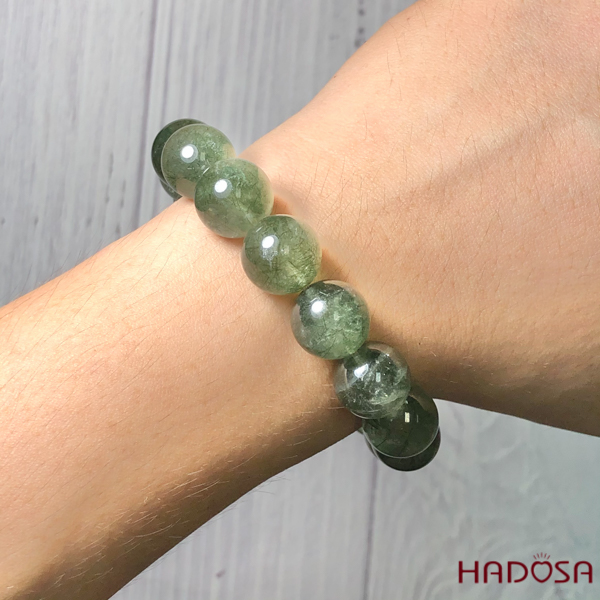 Vòng Đá Thạch Anh Tóc Xanh 13mm 5A