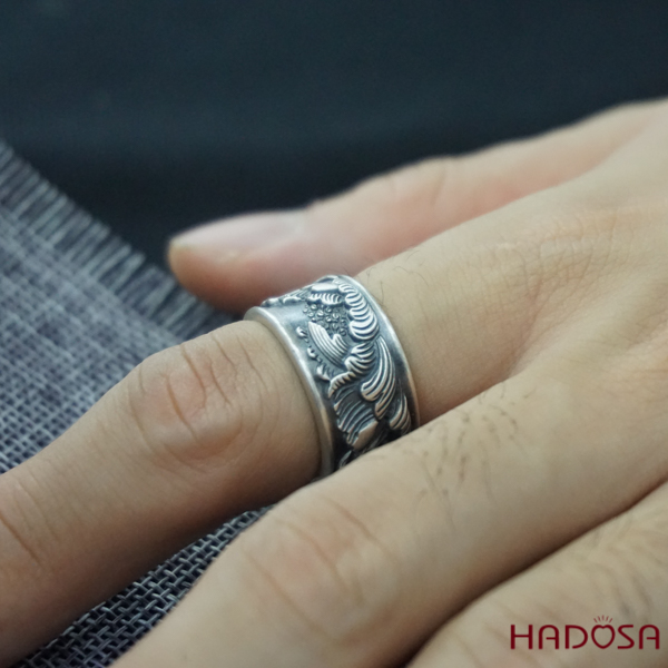 Nhẫn bạc Thái Hoa Mẫu Đơn