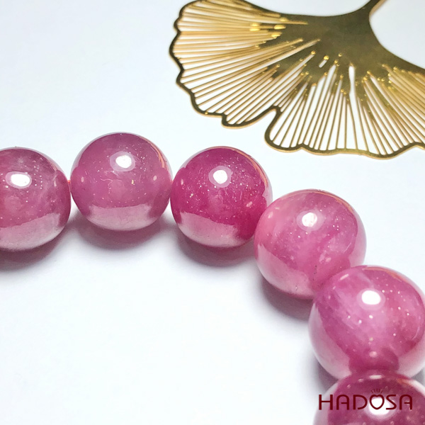 Vòng đá Ruby Thái hồng đậm trong 16mm